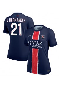 Paris Saint-Germain Lucas Hernandez #21 Jalkapallovaatteet Naisten Kotipaita 2024-25 Lyhythihainen